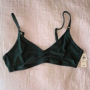 Aerie - Beach Babe Shine Rib Scoop Bikini Top
